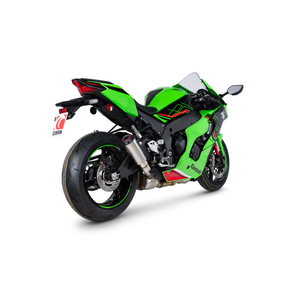 Scorpion Exhaust Kawasaki Ninja ZX-10R 2021 - 2024 Red Power Slip-on Titanium Sleeve